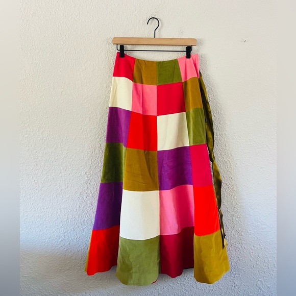 Vintage Dresses & Skirts - Vintage 70s Bill Atkinson Velvet Patchwork Maxi Skirt